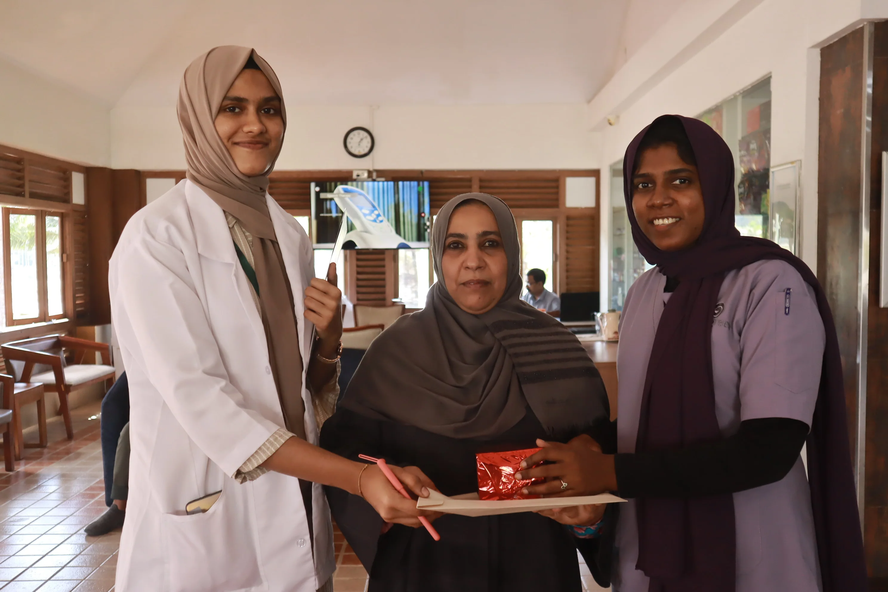 Stroke patient rebuilding motor skills with physiotherapist