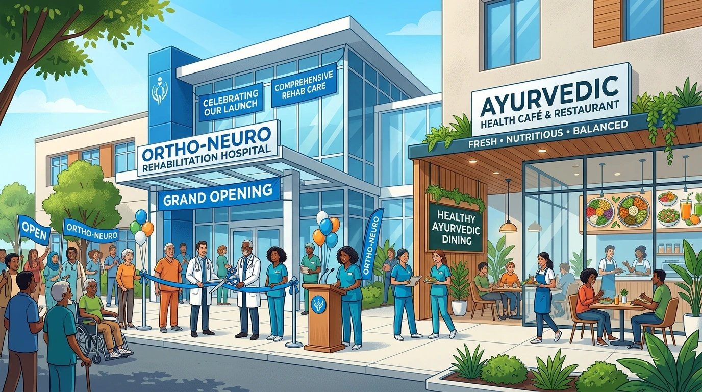 Edappal Ortho-Neuro Rehab Hospital Operations and Shadrasa Restaurant