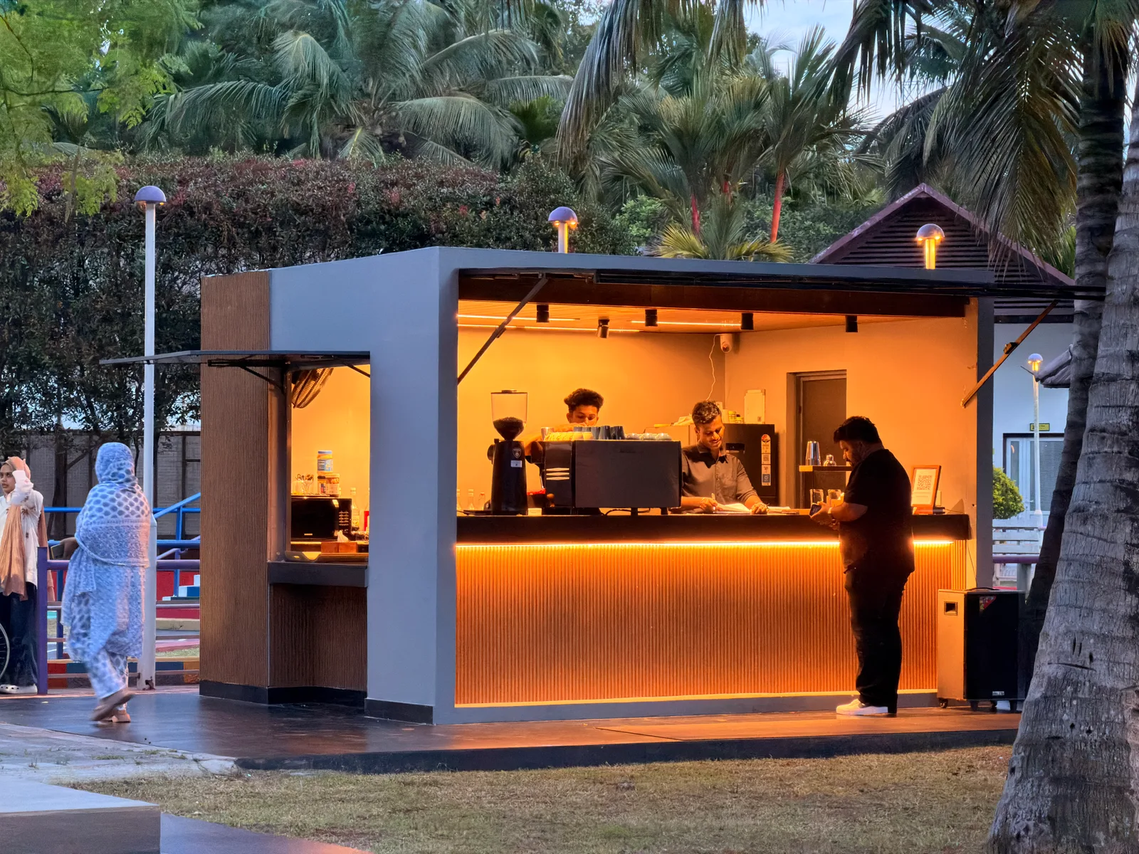 Kafe Kizil serving restorative herbal teas, juices, and healthy snacks Kafe Kizil open-air garden cafe serving fresh herbal infusions and tender coconut